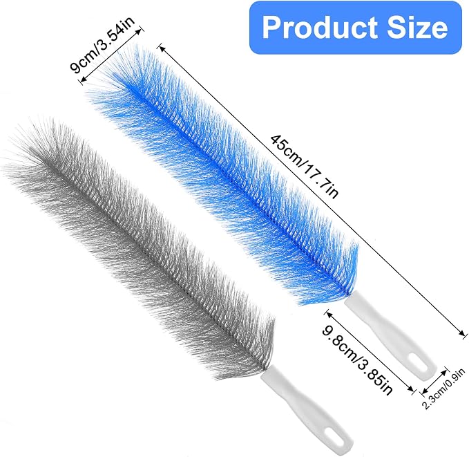 2 Pcs Cobweb Duster, Fan Cleaner Brushes Bendable Fans Cleaning Brush Set - Image 3