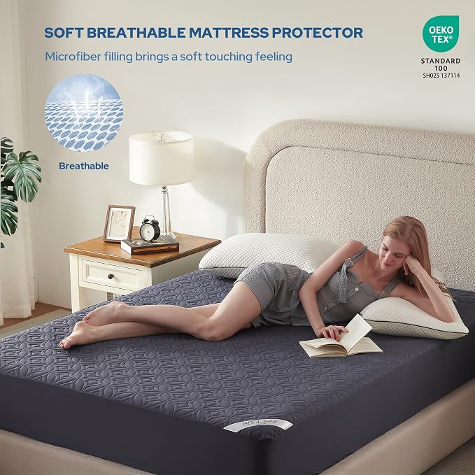 BEDLORE Waterproof Mattress Protector, Queen Size Mattress Pad - Image 3
