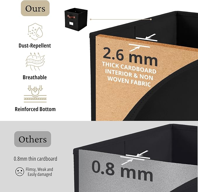 DECOMOMO Storage Cubes, Fabric Organizer Bins - Image 7