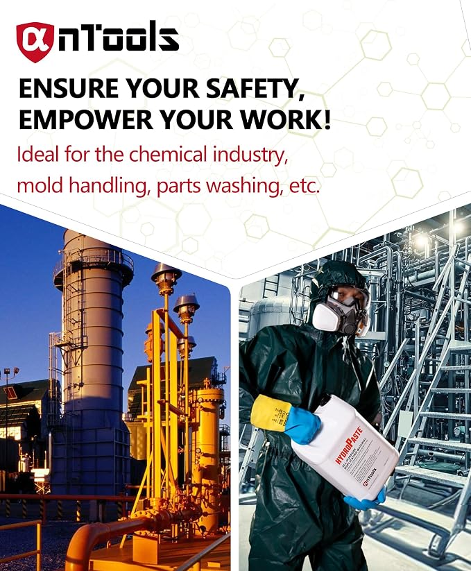 2 Pairs Neoprene and Rubber Blend Heavy-Duty Chemical Gloves, Protective - Image 6