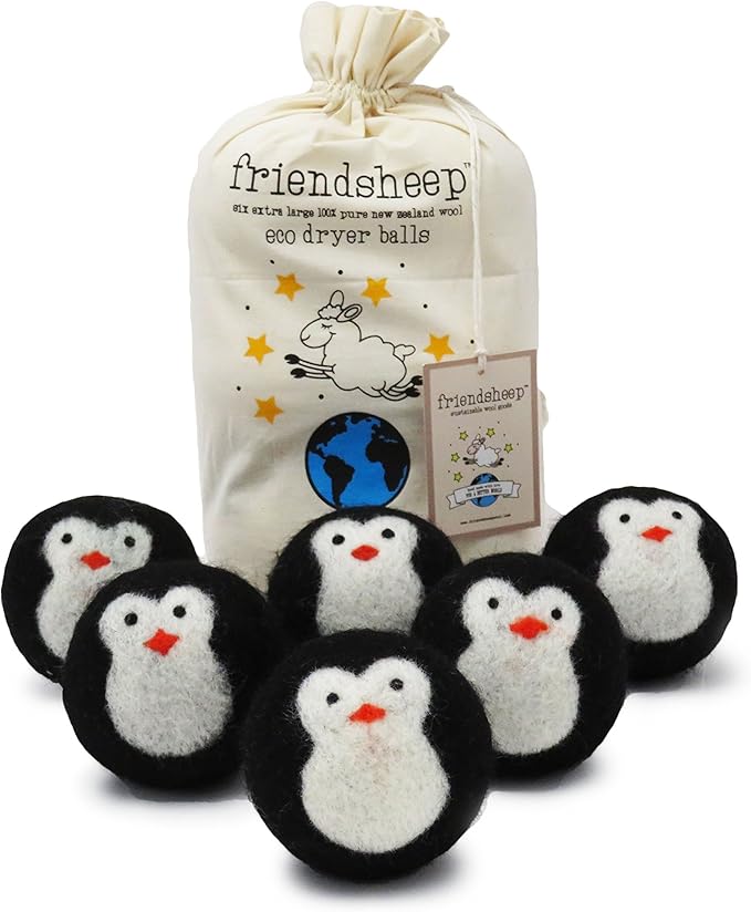 Friendsheep Wool Dryer Balls, Organic Fair Trade Reusable Fabric Softener by Friendsheep
