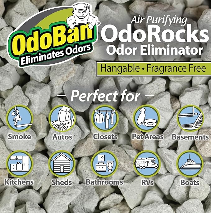 OdoBan Air Purifying OdoRocks Natural Odor Eliminator Made from Natural - Image 3
