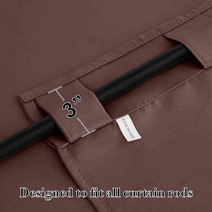 RYB HOME Blackout Curtains for Bedroom, Small Windows Shades Thermal Insulating - Image 3