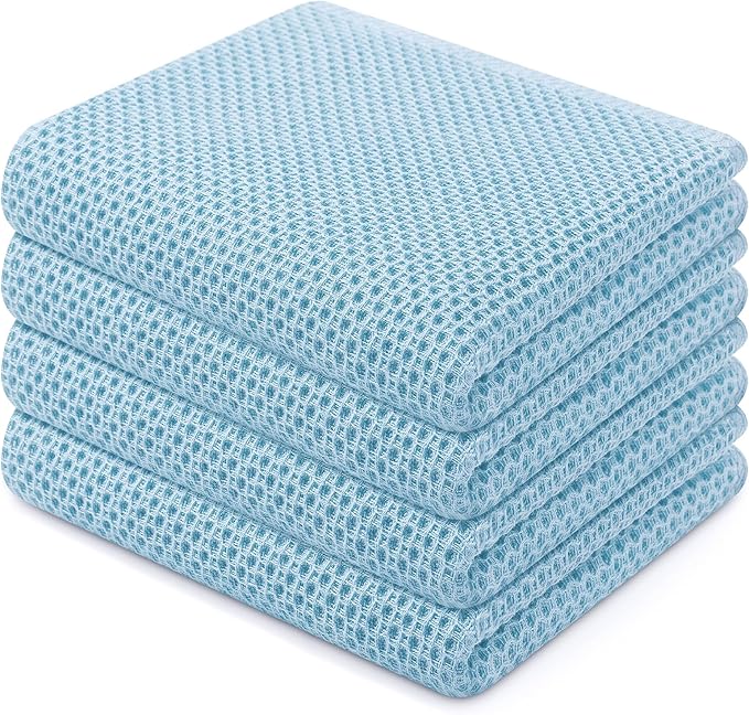 Homaxy 100% Cotton Waffle Weave Kitchen Dish Towels, Ultra Soft Absorbent Quick by Homaxy