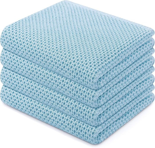 Homaxy 100% Cotton Waffle Weave Kitchen Dish Towels, Ultra Soft Absorbent Quick by Homaxy