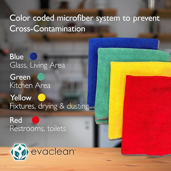 EvaClean Premium Microfiber Cleaning Cloth 16"x16" - Image 4
