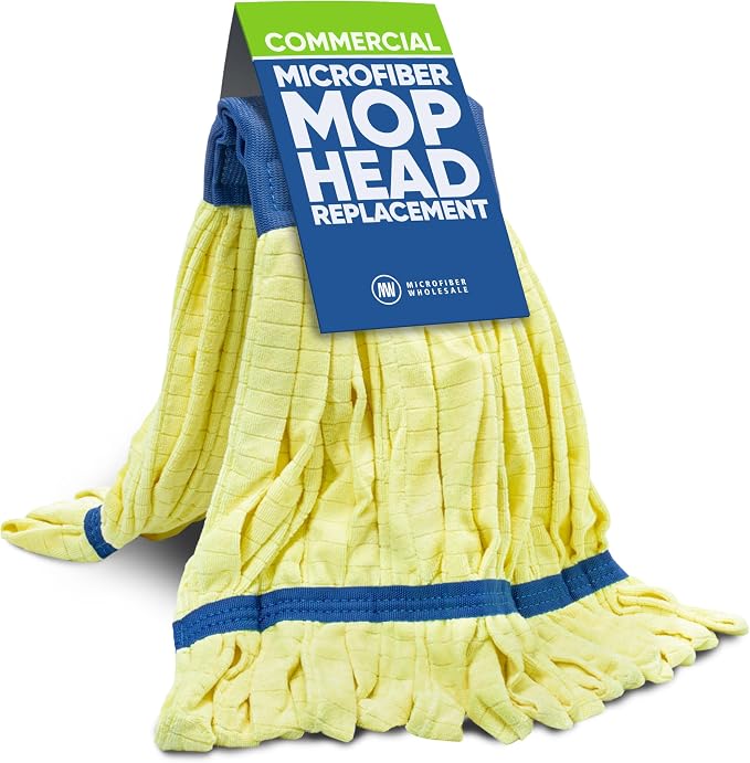 Commercial Mop Head Replacement – 1 Pack Medium Yellow Microfiber Tube Mop | by MicrofiberWholesale