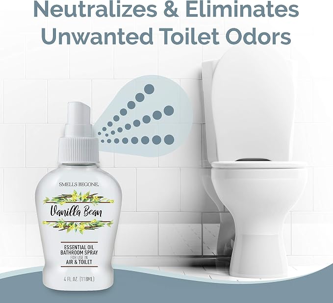 SMELLS BEGONE 4 oz Essential Oil Air Freshener Bathroom Spray - Image 2