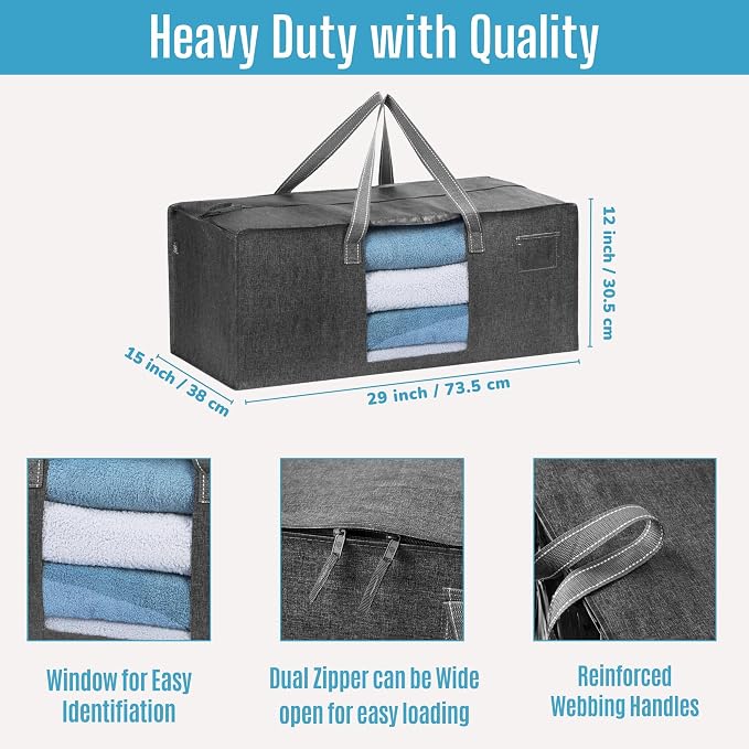 VENO 4 Pack Moving Bags Extra Large Storage Bags - Image 3