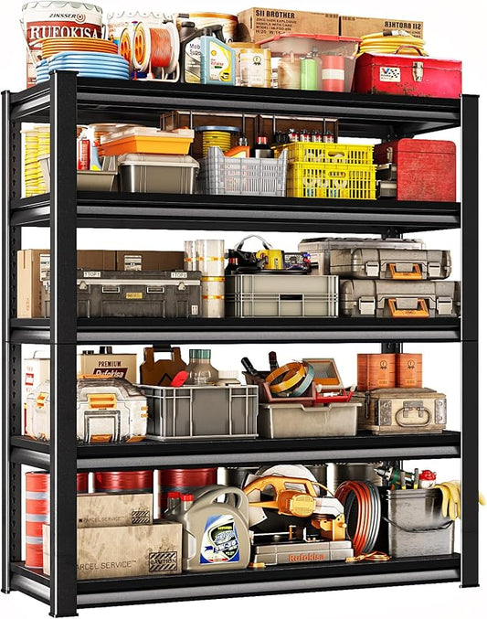 78" H Garage Shelving Heavy Duty，2800LBS Loads Adjustable Garage Storage Shelves by Rufokisa