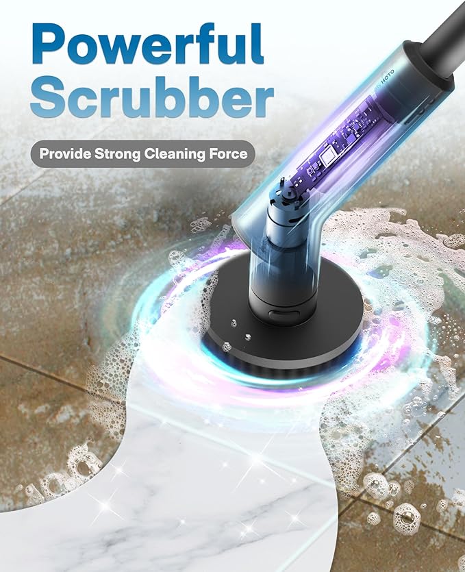 HOTO Cordless Electric Spin Scrubber, IPX7 Full Body Waterproof Bathroom - Image 4