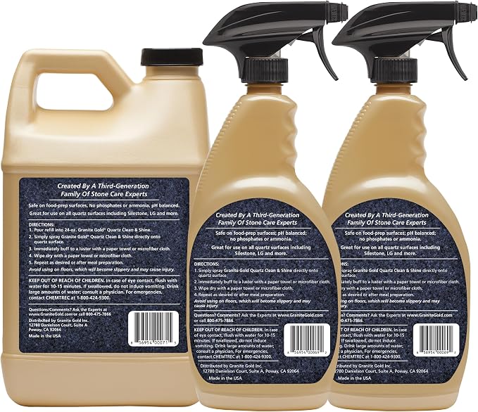 Granite Gold Quartz Clean & Shine Streak-Free Cleaner Deeps Cleans and Polishes - Image 2