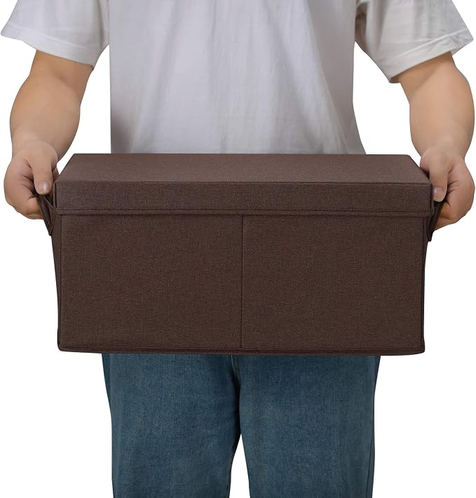 HOONEX Linen Foldable Storage Bins - Image 4