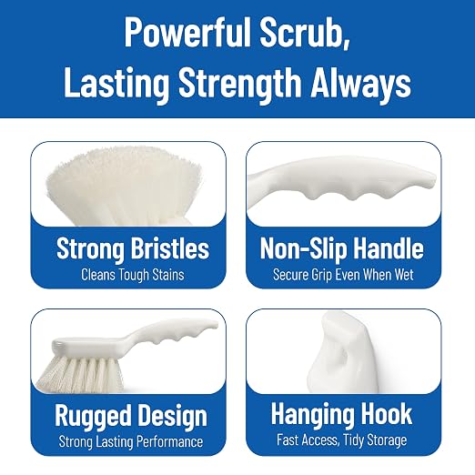 SPARTA 3662000 Flo-Pac Plastic Handle Utility Scrub Brush, Nylon Bristles - Image 4