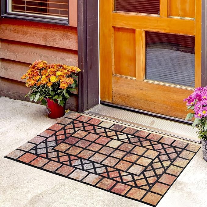 CHICHIC Welcome Door Mat 18 x 30 Inch Front Doormat Outdoors - Image 2
