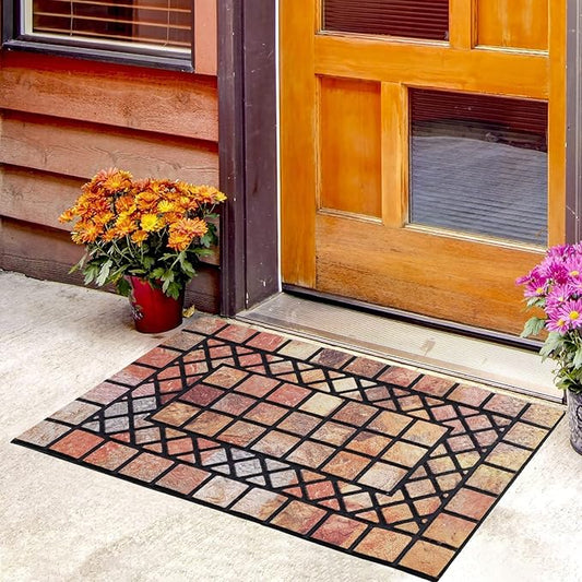 CHICHIC Welcome Door Mat 18 x 30 Inch Front Doormat Outdoors - Image 2