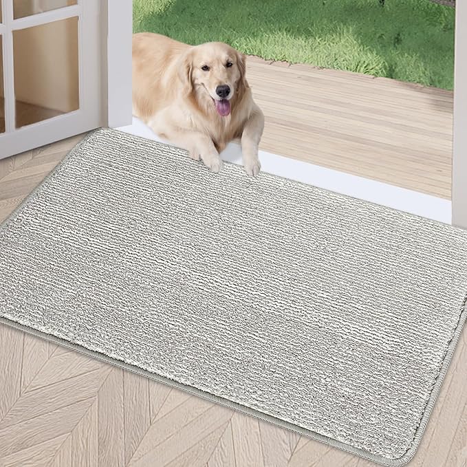 REFETONE Indoor Doormat, Front Door Mat 36"x59" Absorbent Rubber Backing Non by Refetone