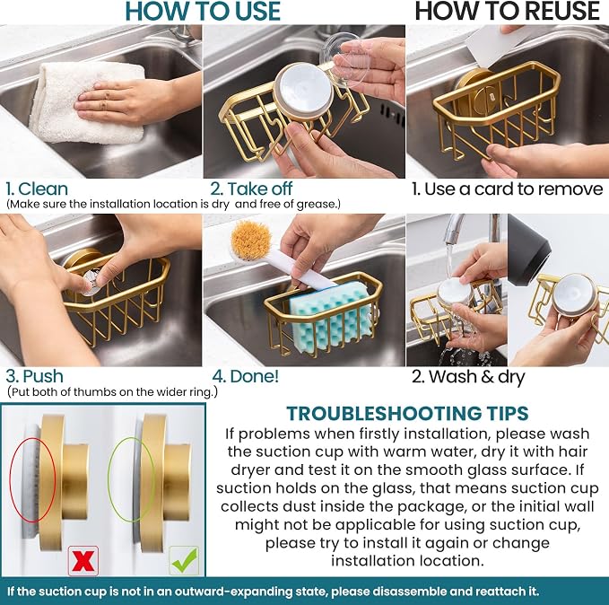 TAILI Sponge Holder for Kitchen Sink - Image 7
