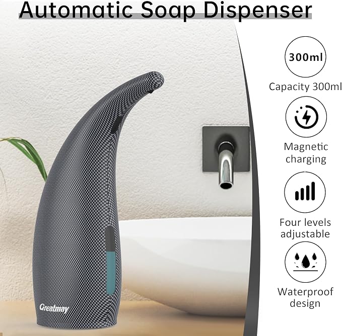 Adjustable Automatic Soap Dispenser Touchless, 4 Adjustable Levels Touchless - Image 2