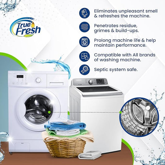 True Fresh Washing Machine Cleaner Tablets, 15 Solid Deep Cleaning Tablet - Image 2