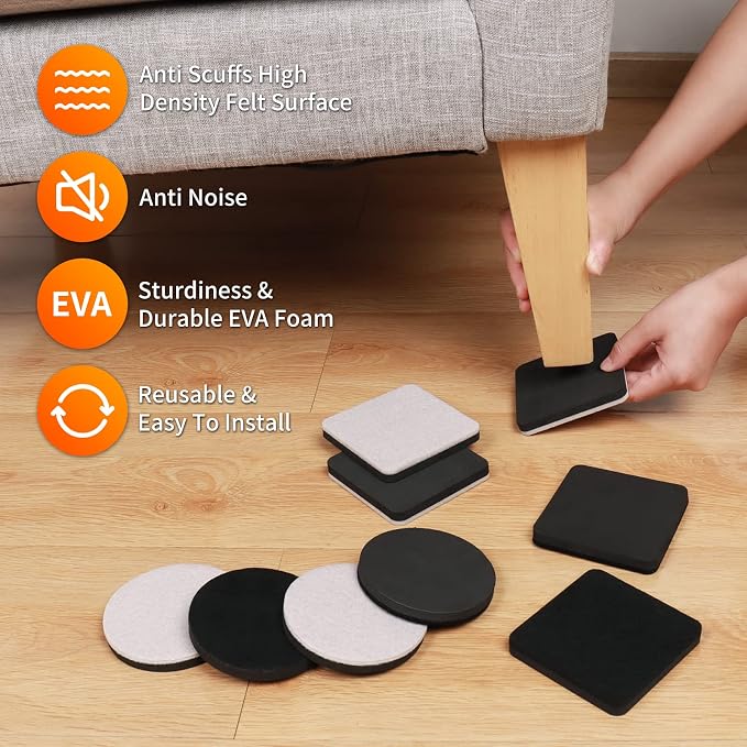 Ezprotekt 3.5" Felt Furniture Movers Sliders - Image 3