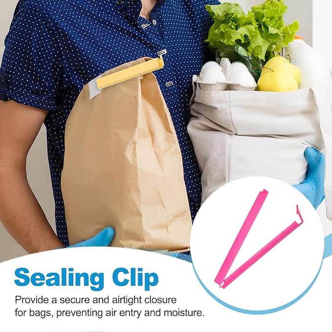 PATIKIL Sealing Clips 4.3 Inch, 10 Pack Reusable Plastic Bag Clip Clamp Sealer - Image 5