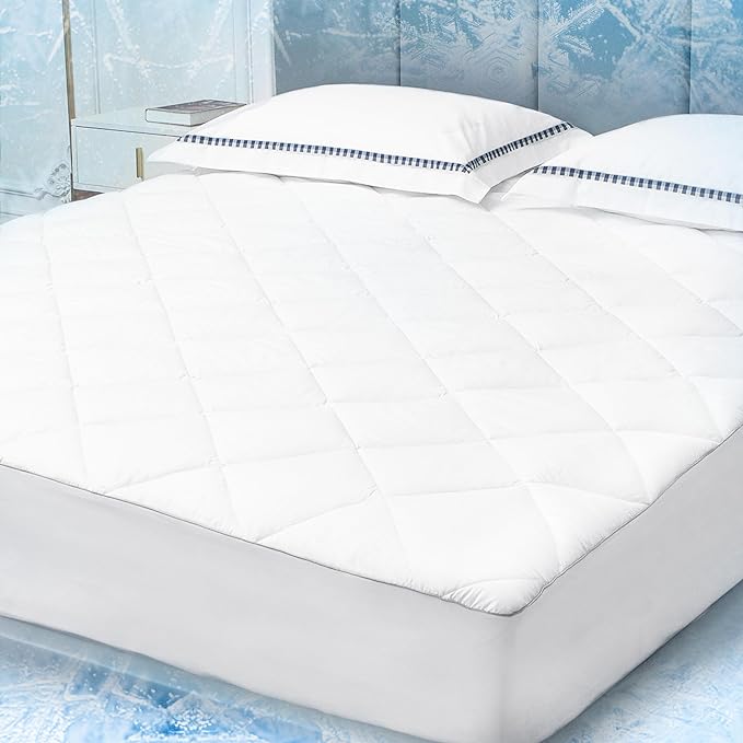 Sunflower Cooling Quilted Twin Mattress Protector, Mattress Pad Twin Chill Soft by SunflowerHometexUS