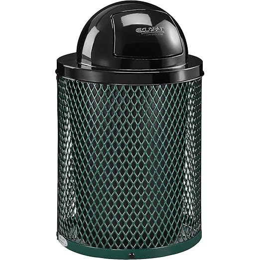 Global Industrial 36 Gallon Outdoor Steel Trash Can by GlobalIndustrial