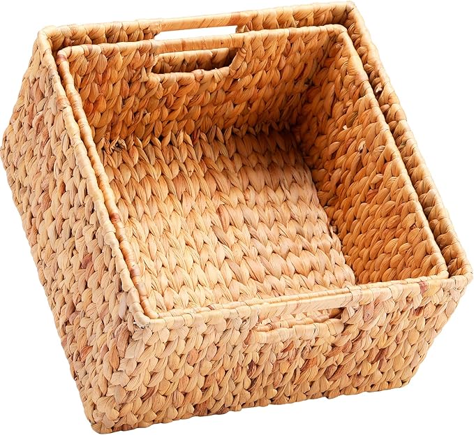 HOONEX Water Hyacinth Storage Baskets