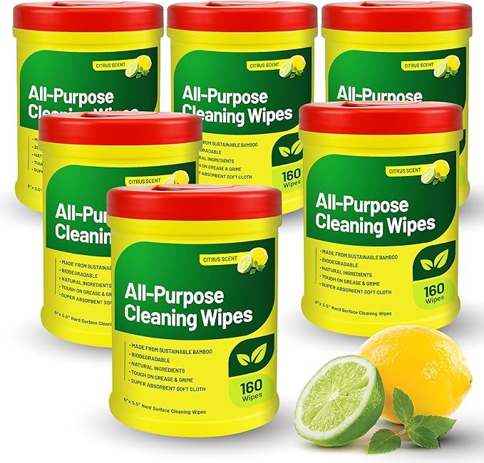 RTS Companies Inc All-Purpose Cleaning Wipes, Citrus Scent, Biodegradable by RTS+Home+Accents