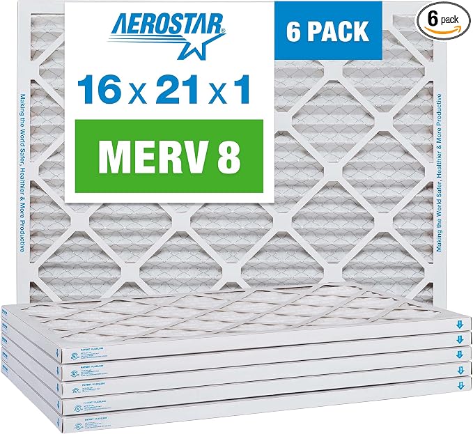 Aerostar 16x21x1 MERV 8-6 Count by AirFiltersDelivered
