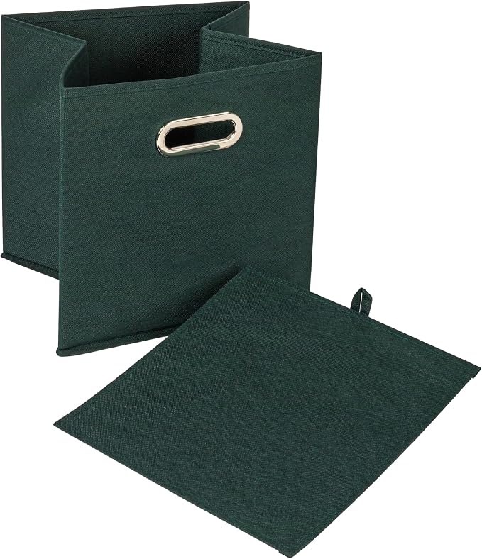 Household Essentials Fabric Storage Cube Bins, 6 Piece Set, Strong Poly-Woven - Image 4