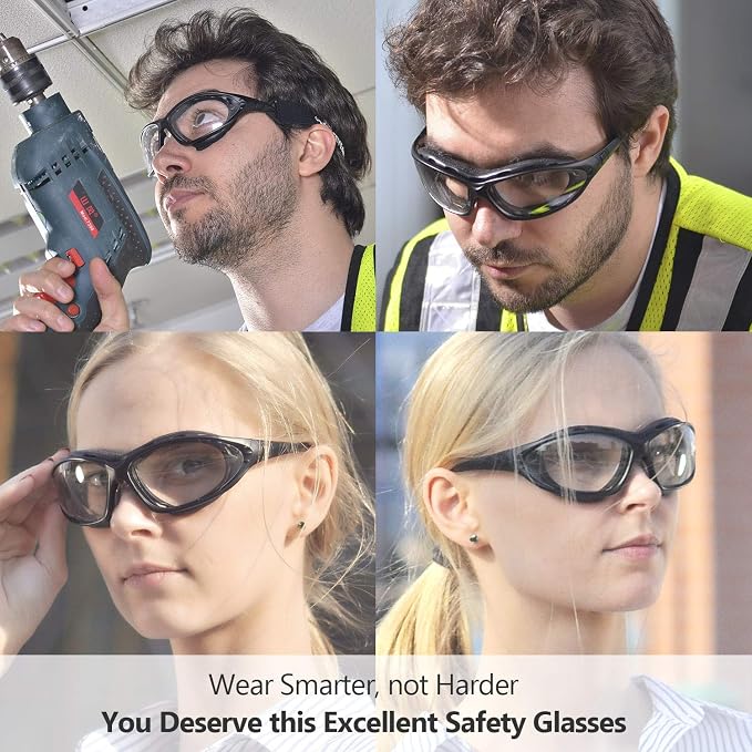 SAFEYEAR Anti Fog Safety Glasses- SG002 Clear Scratch Resistant Work Glasses - Image 5