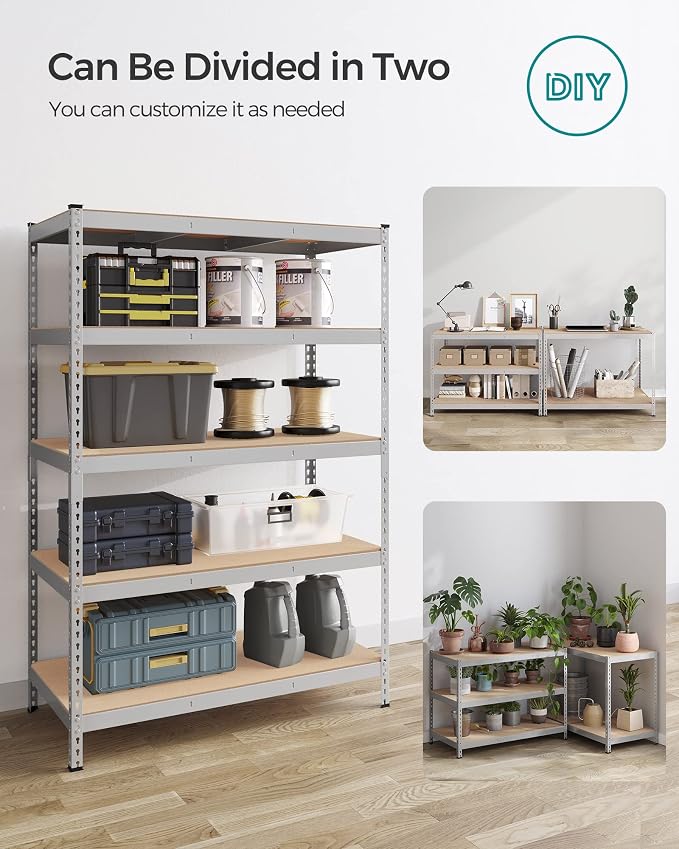 SONGMICS 5-Tier Storage Shelves, Load 2310 lb, Boltless Assembly, Adjustable - Image 7