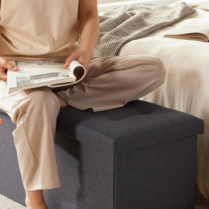 HAUSFRAU - 30 Inches Storage Ottoman Bench - Image 4