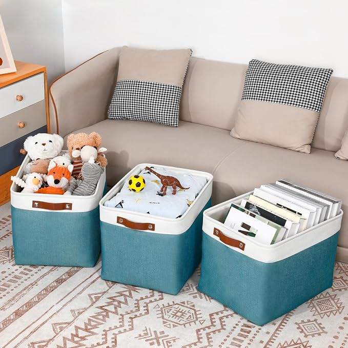 DULLEMELO Large Storage Basket, Collapsible Storage Bins Decorative Storage - Image 6