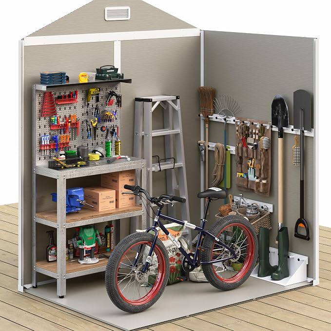 UDPATIO Outdoor Storage Shed 6x4.5 FT, Plastic Resin Outside Sheds & Outdoor - Image 2