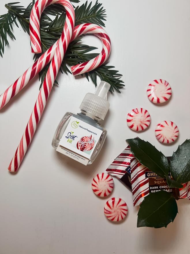 Scent Fill 100% Natural Peppermint Plug in Air Freshener, 4 Scented Oil Refills - Image 3