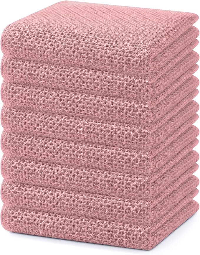 Homaxy 100% Cotton Waffle Weave Kitchen Dish Towels, Ultra Soft Absorbent Quick by Homaxy