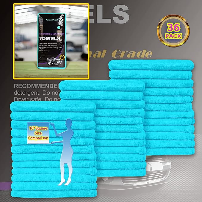 Large Microfiber Cleaning Towels, Ultra Soft Plush Washcloth Rag, Household and - Image 2