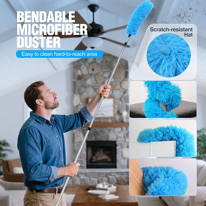 Lineslife Cobweb Duster, Washable Cleaning Duster Kit - Image 5