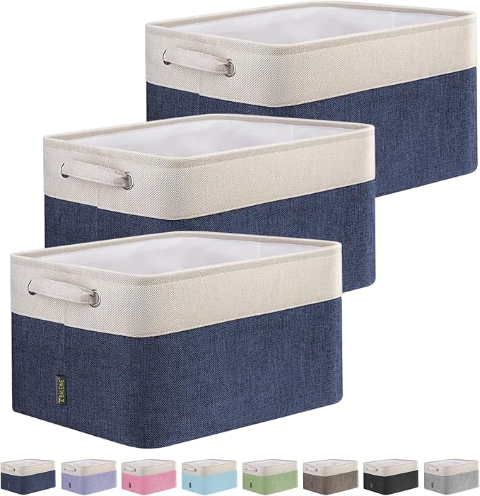 BALEINE 3 Pack Fabric Storage Bins by BALEINE