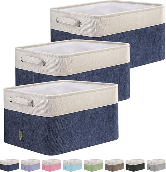 BALEINE 3 Pack Fabric Storage Bins by BALEINE