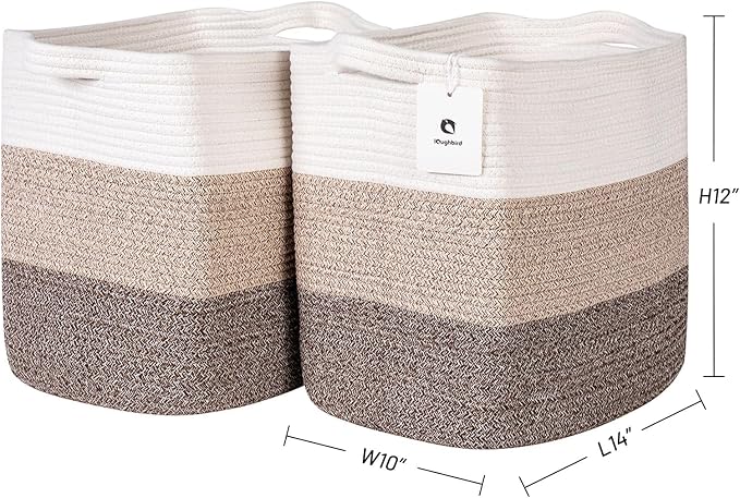 Medium and Large Woven Basket//With Handle, Used - Image 4