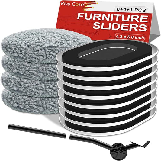 Furniture Sliders for Hardwood Floors: Multi-Surface 3-in-1 Furniture Movers by KissCore