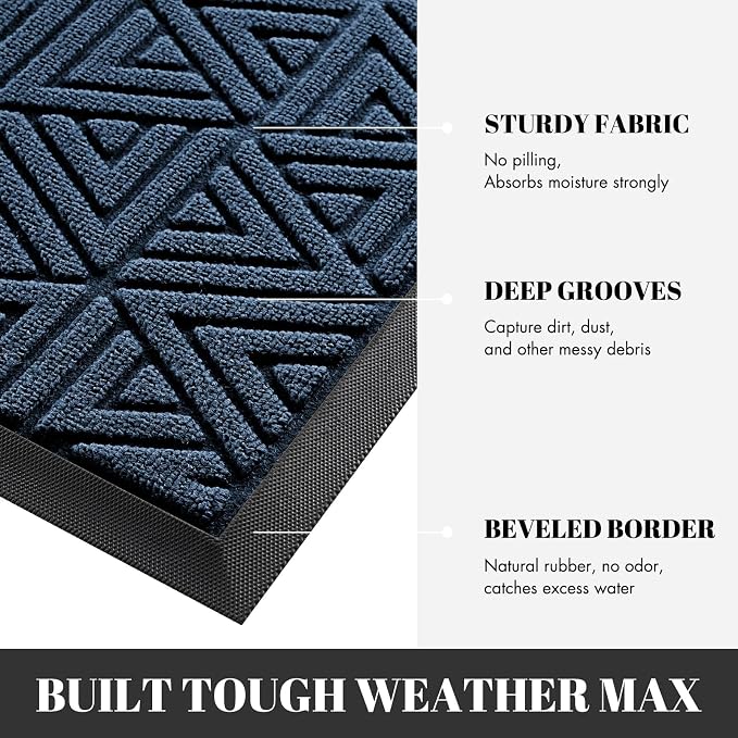 Yimobra Extra Large Door Mat 60x32, All-Weather Waterproof Non-Slip Welcome - Image 4