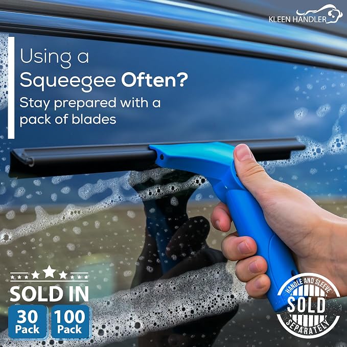 Kleen Handler Bulk Pack of 100 Professional 14” Window Washing Squeegee Blades - Image 4