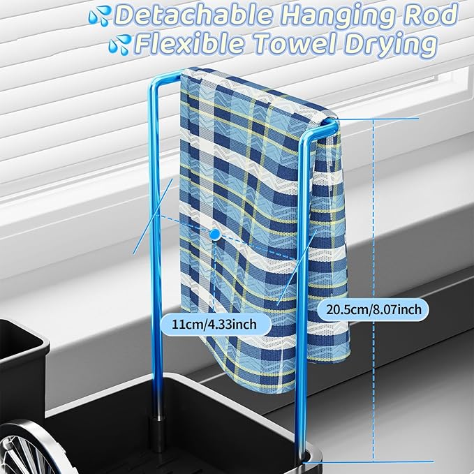 Sponge Holder for Kitchen Sink, Sink Caddy Organizer - Image 8
