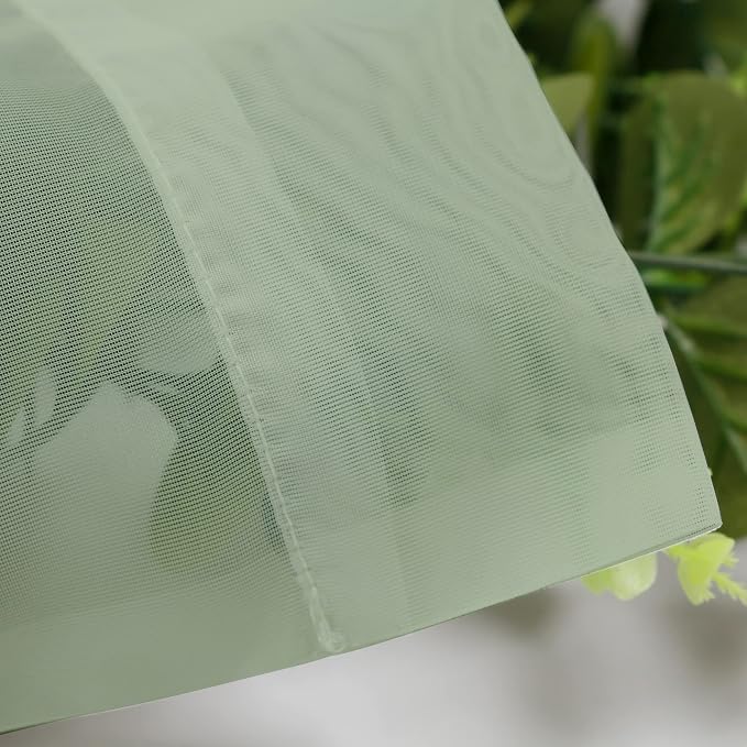 Chyhomenyc Sage Green Sheer Scarf Valances - Image 6