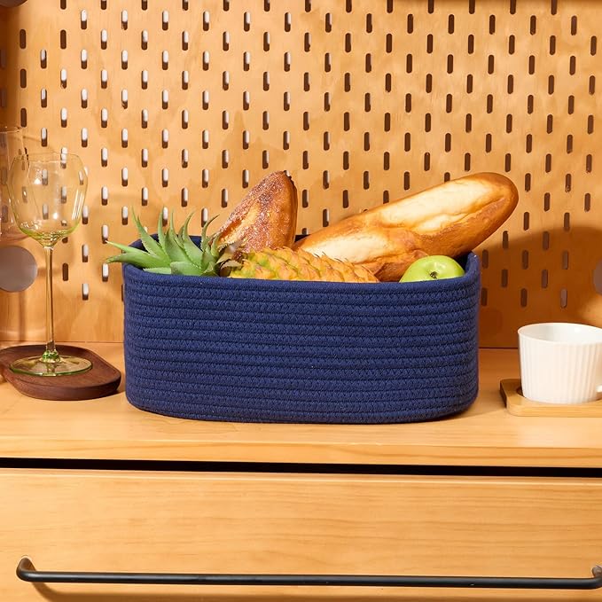 Small Storage Baskets for Organizing | Closet Organizer Bins | Shelf Toy Basket - Image 5
